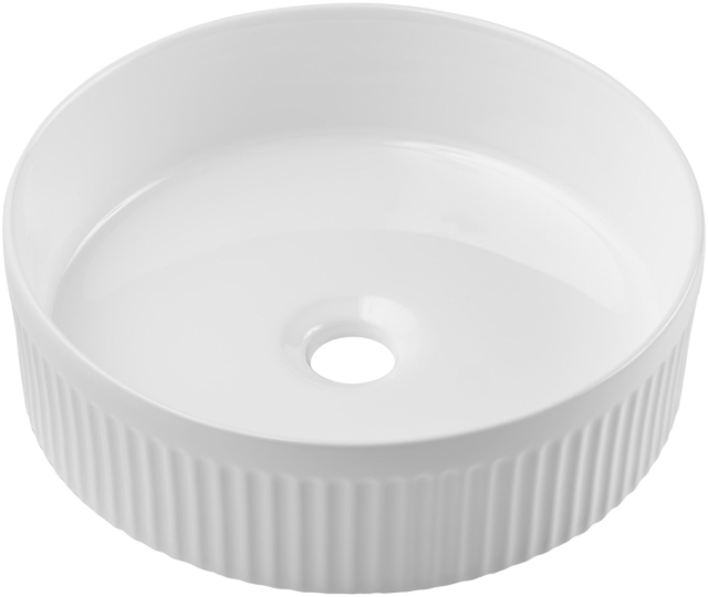 Tööpinnapealne valamu Comad Beyond 2, 36 × 36 cm, läikiv valge