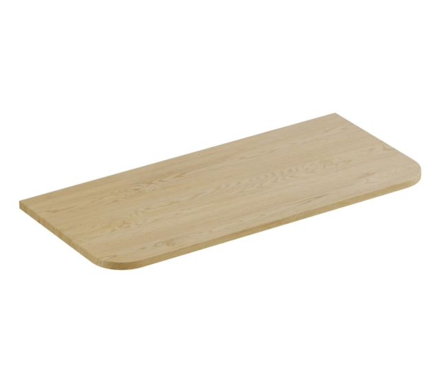 Vannitoa töötasapind Comad Ovalia Cremona, 100,4 × 45,8 × 2,2 cm, Cremona tamm