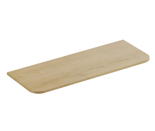 Vannitoa töötasapind Comad Ovalia Cremona, 120,4 × 45,8 × 2,2 cm, Cremona tamm