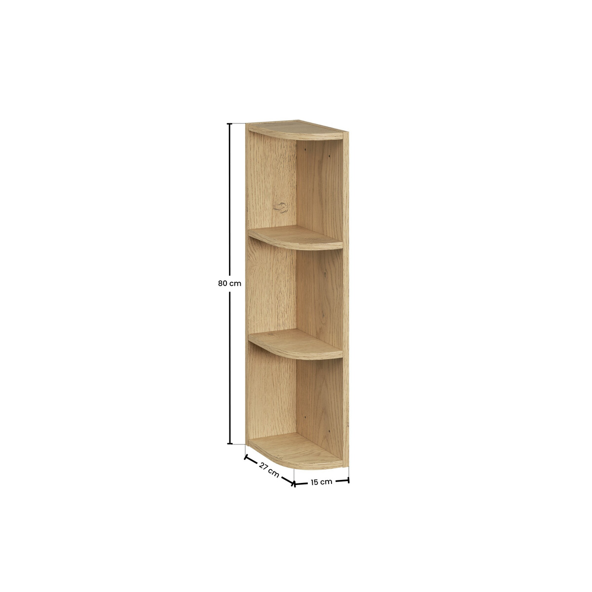 Avatud seinariiul Comad Cremona, 15 × 80 × 25 cm, Cremona tamm