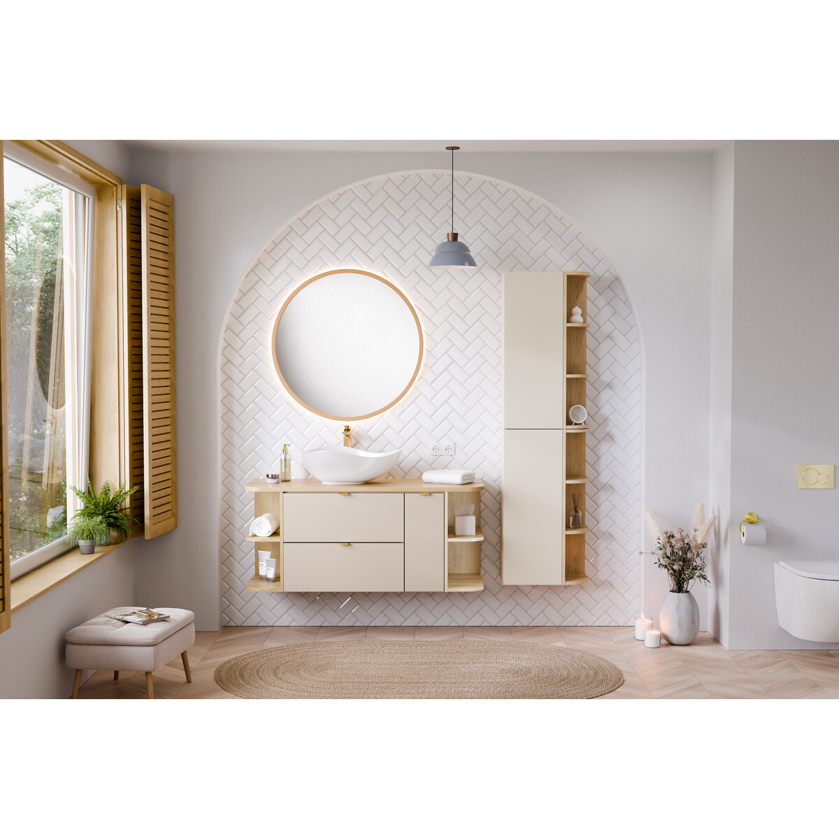 Avatud seinariiul Comad Cremona, 15 × 80 × 25 cm, Cremona tamm
