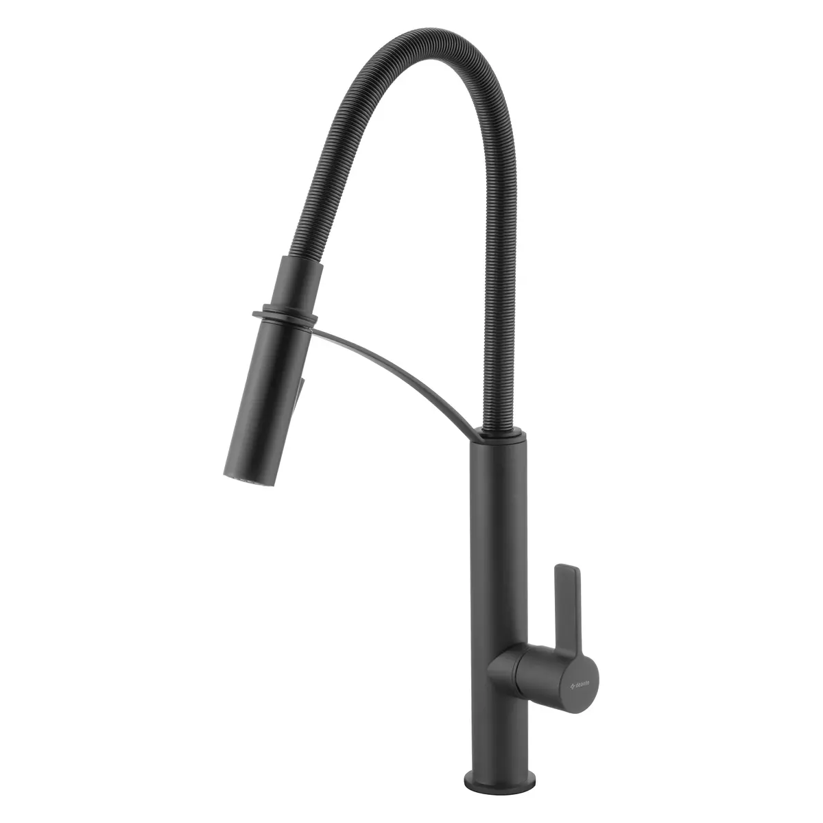 Kahe joarežiimiga painduva tilaga köögisegisti Deante Gerbera, matt must
