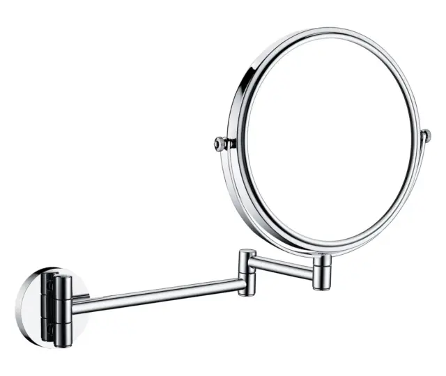 Kahepoolne kosmeetikapeegel liigendvarrega Deante Round 232x282 mm, kroom