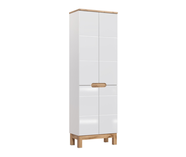 Kõrge vannitoakapp Comad BALI WHITE 60 cm, 4 ust, valge