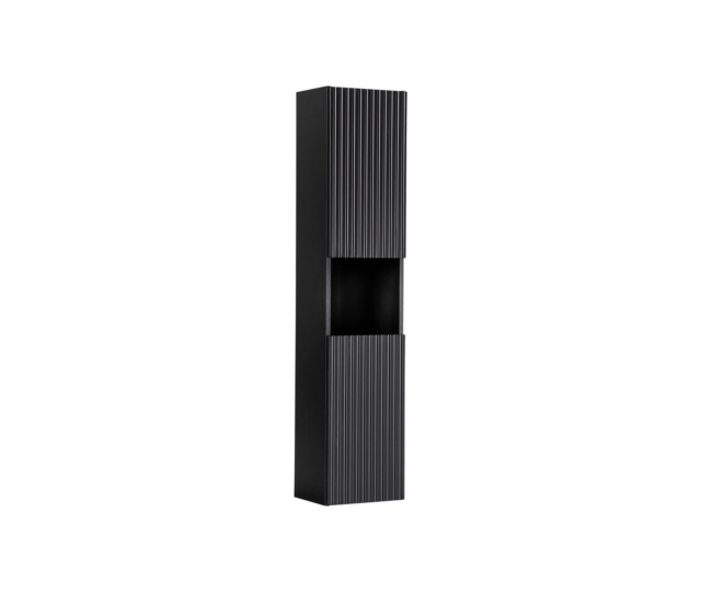 Kõrge vannitoakapp Comad Nova Black 30 cm, 2 ust, matt must
