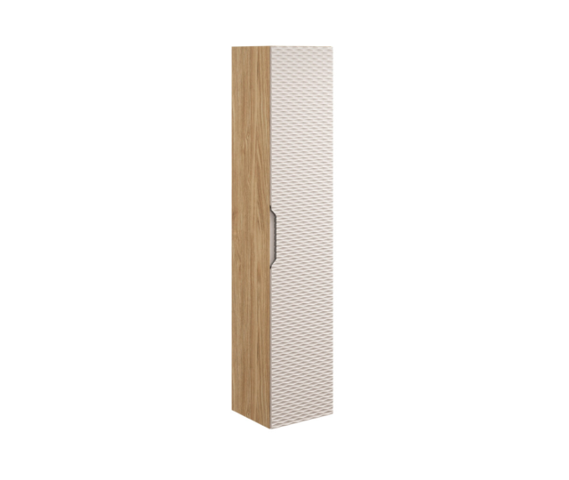 Kõrge vannitoakapp Comad Ocean Beige 35 cm, 1 uks, õlitatud tamm ja beež