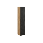 Kõrge vannitoakapp Comad Ocean Black 35 cm, 1 uks, matt must ja õlitatud tamm