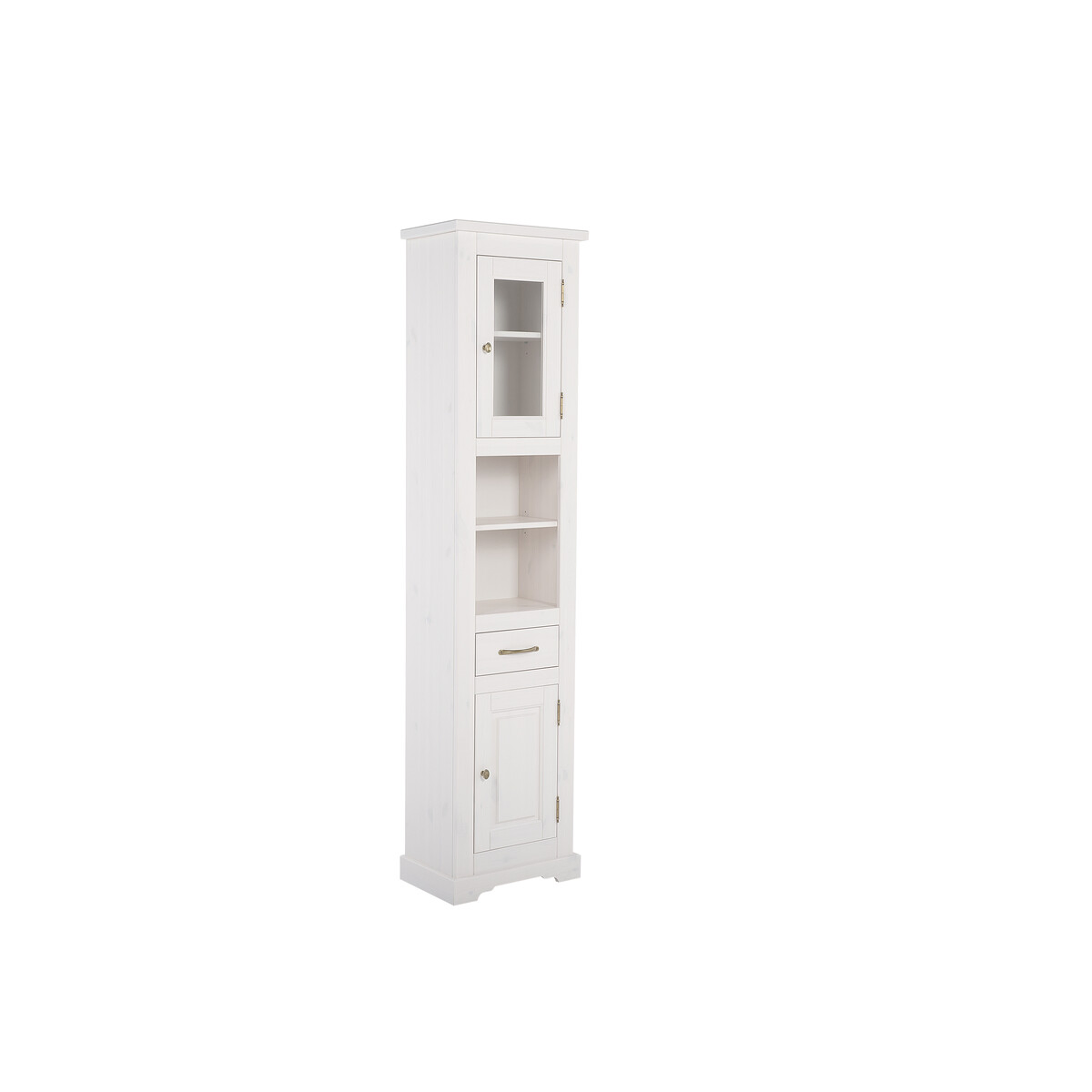 Kõrge vannitoakapp Comad Romantic 45 cm, 2 ust, valge