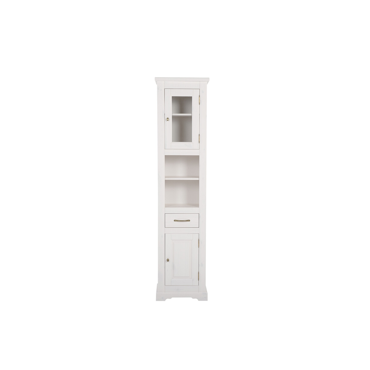 Kõrge vannitoakapp Comad Romantic 45 cm, 2 ust, valge