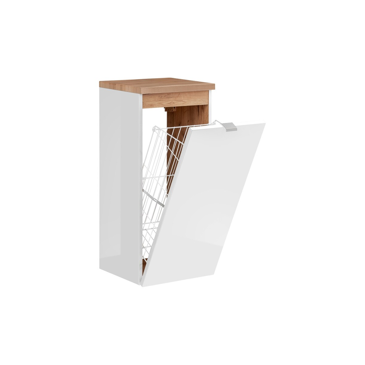 Külgkapp Comad CAPRI WHITE 35 cm, läikiv valge ja Craft-tamm