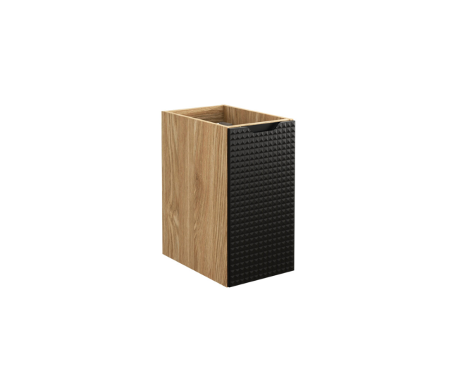 Külgkapp Comad Luxor Black 30 cm, matt must ja õlitatud tamm