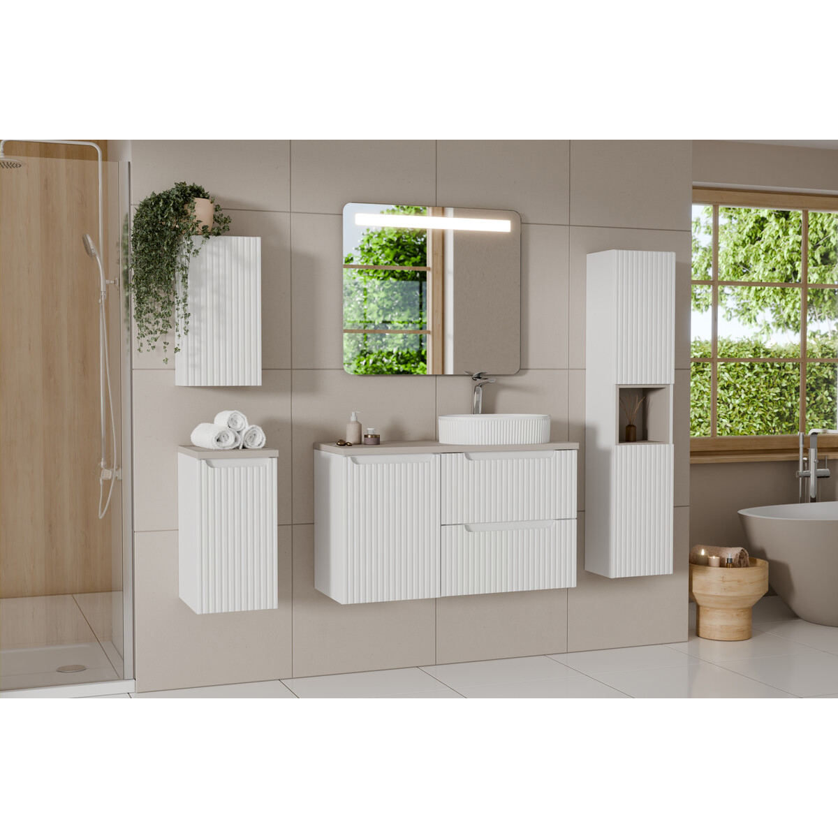 Külgkapp Comad Nova White 30 cm, matt valge