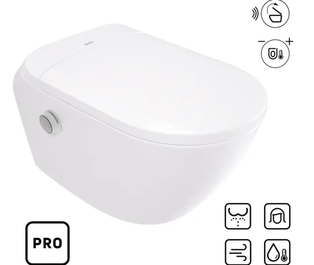 Nutikas WC-pott automaatse prill-lauaga Deante Silia pro 588x348 mm, valge