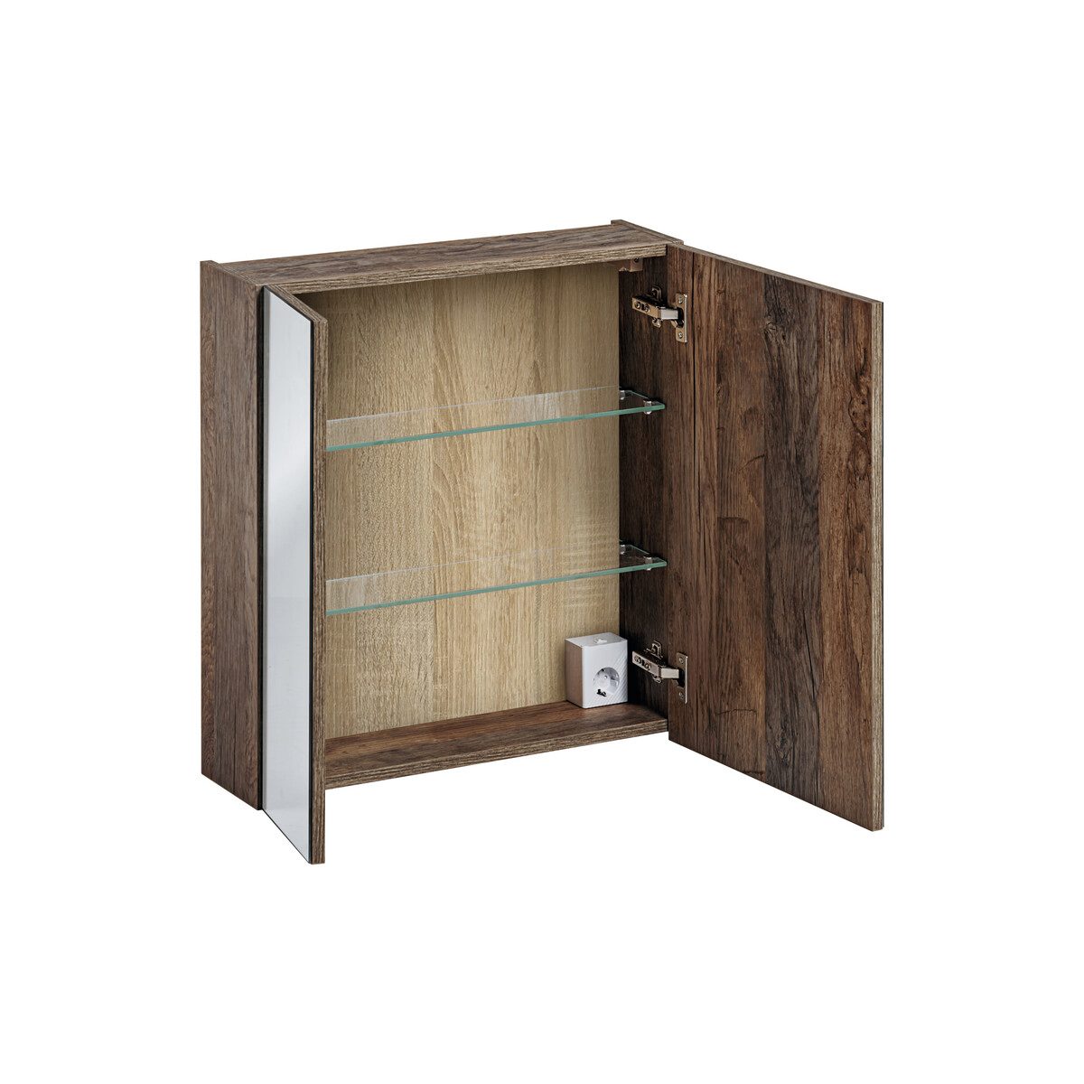 Peegelkapp Comad Santa Fe Oak 60 cm, Santa Fe vintage-tamm