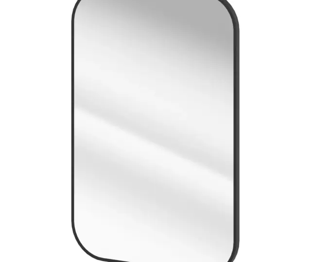 Ristkülikukujuline vannitoapeegel Deante Mokko 500x750 mm, matt must raam