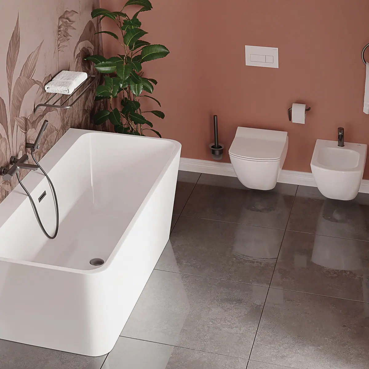 Seinapealne WC-pott Deante Blur 513x370 mm, valge
