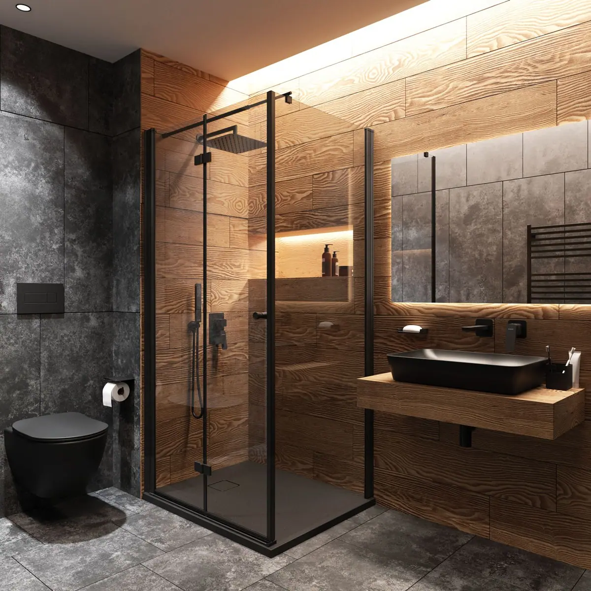 Seinapealne WC-pott Deante Peonia 510x360 mm, must