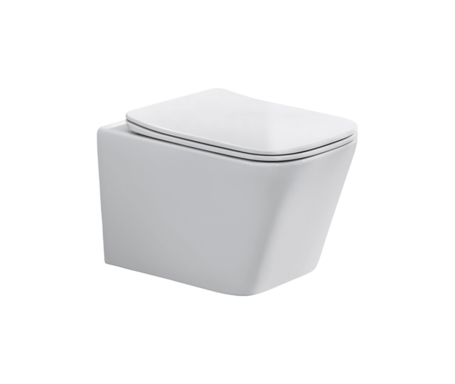 Seinapealne WC-pott prill-lauaga Comad 34 × 49,5 cm, läikiv valge