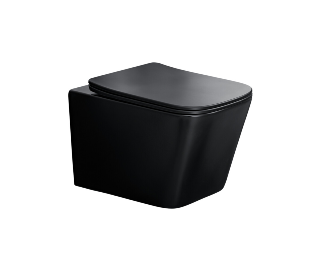 Seinapealne WC-pott prill-lauaga Comad 34 × 49,5 cm, matt must