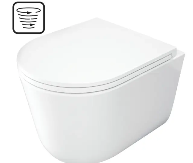 Seinapealne WC-pott prill-lauaga Deante Jasmin 490x360 mm, valge