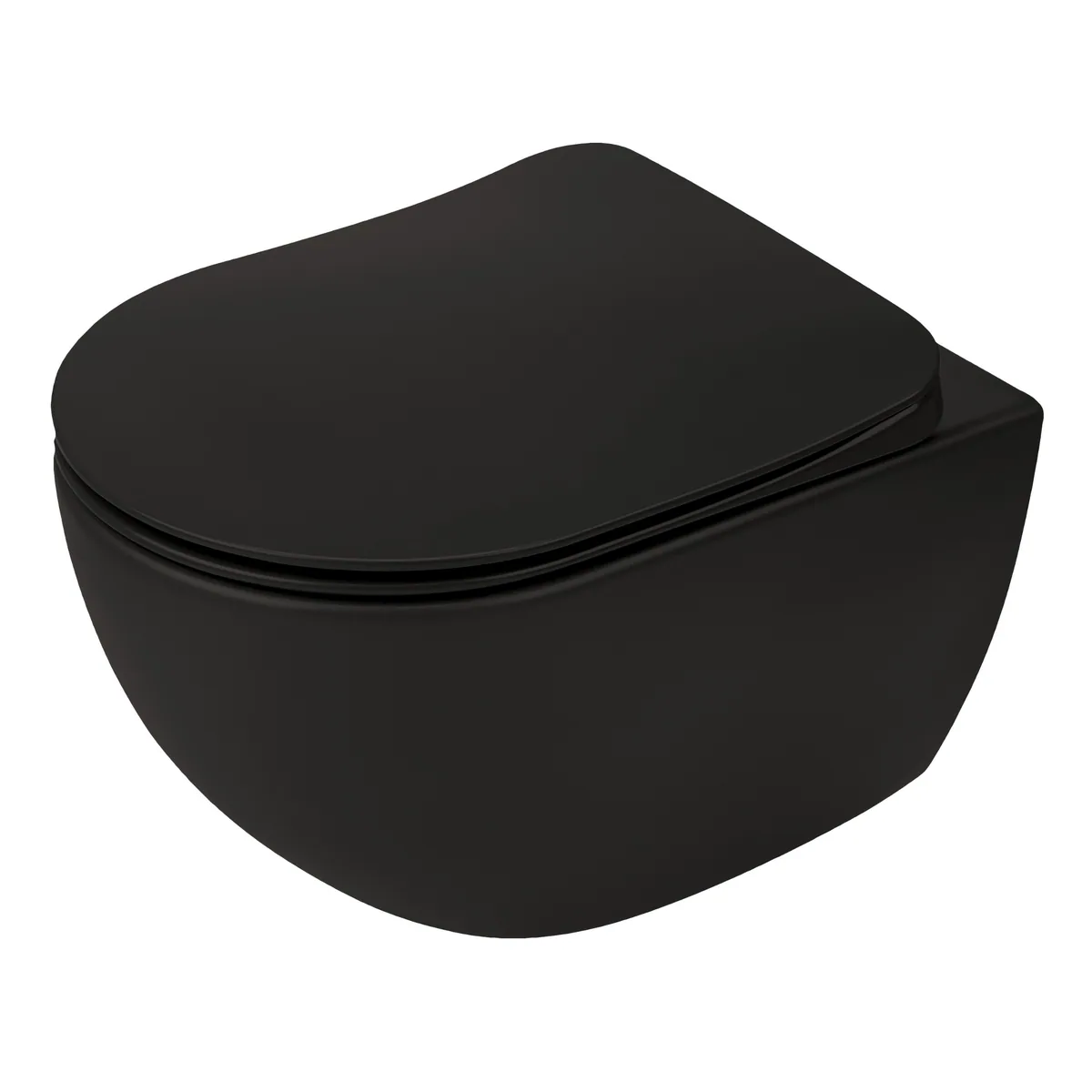 Seinapealne WC-pott prill-lauaga Deante Peonia 510x360 mm, must
