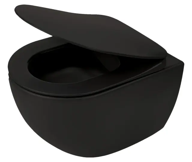 Seinapealne WC-pott prill-lauaga Deante Peonia 510x360 mm, must