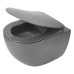 Seinapealne WC-pott prill-lauaga Deante Peonia 510x360 mm, titaan/antratsiit