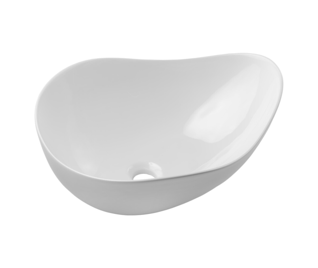 Tööpinnapealne valamu Comad Cloud Free 51 × 39 cm, läikiv valge