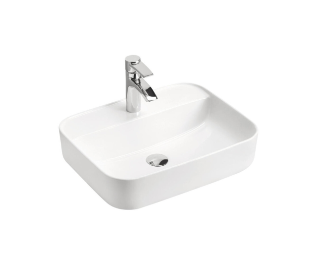 Tööpinnapealne valamu Comad Magic 50 50 × 40 cm, läikiv valge