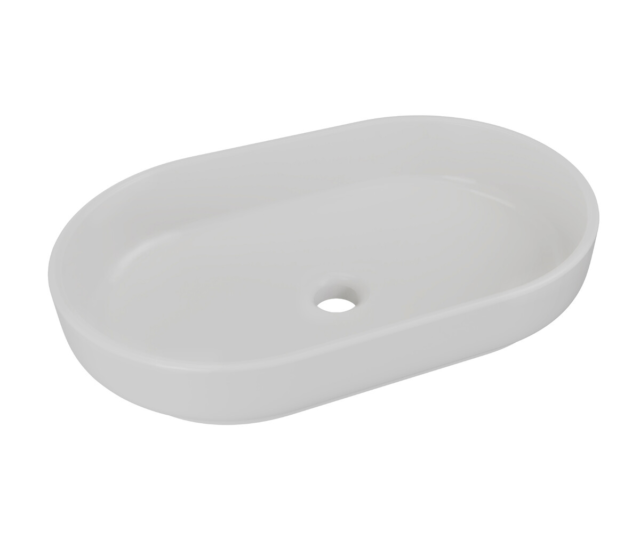 Tööpinnapealne valamu Comad River 2 55 × 35 cm, hele betoon
