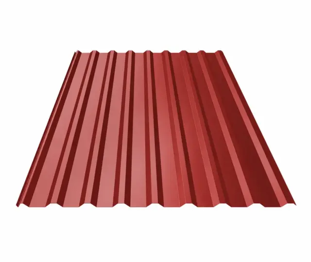 Trapetsprofiil katuseplekk TP-18 RR29 punane