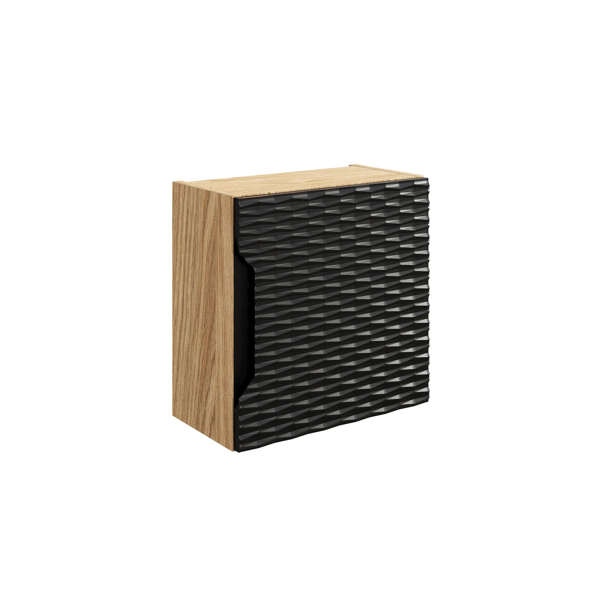 Ülakapp Comad Ocean Black 35 × 35 cm, matt must ja õlitatud tamm