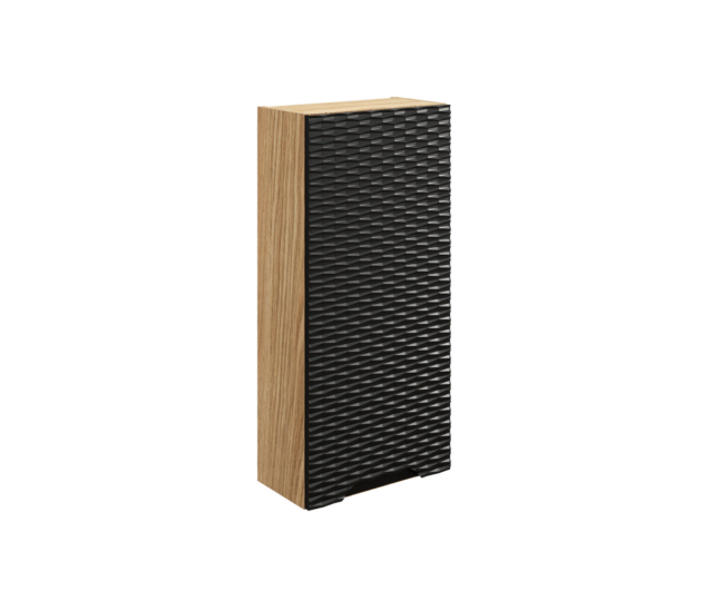 Ülakapp Comad Ocean Black 35 × 75 cm, matt must ja õlitatud tamm