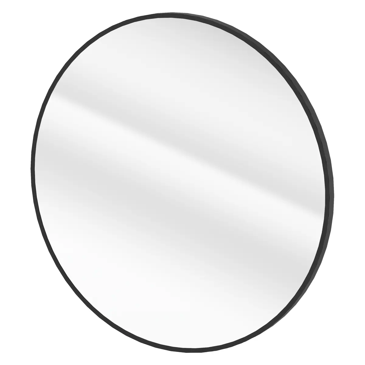 Ümmargune vannitoapeegel Deante Round Ø600 mm, matt must raam