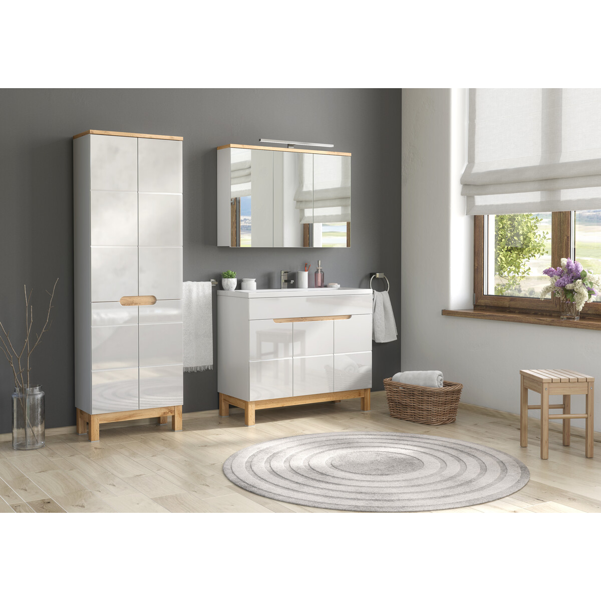 Valamukapp Comad BALI WHITE 100 cm, valge