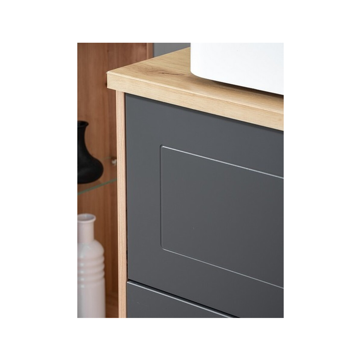 Valamukapp Comad Madera Grey 60 cm, Artisani tamm ja grafiit