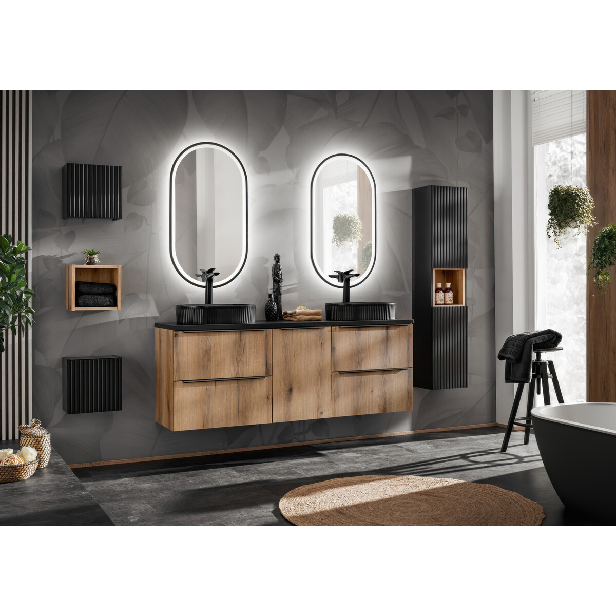 Valamukapp Comad Nova Oak 60 × 57 cm, 2 sahtlit, coast evoke tamm