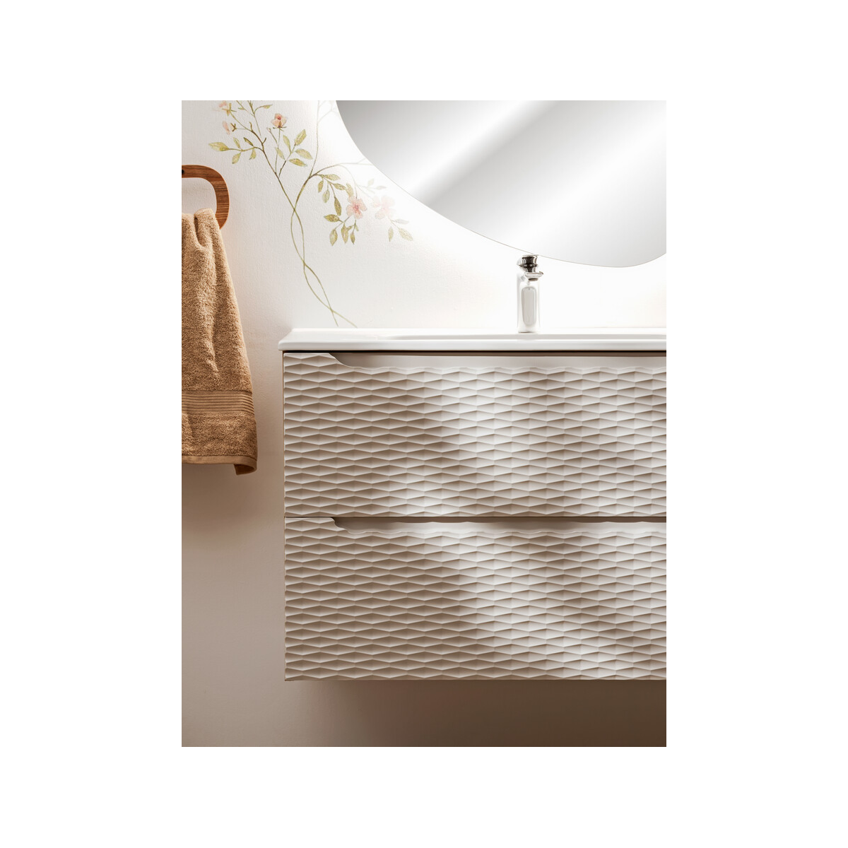 Valamukapp Comad Ocean Beige 70 cm, õlitatud tamm ja beež