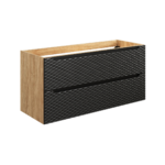 Valamukapp Comad Ocean Black 120 cm, matt must ja õlitatud tamm