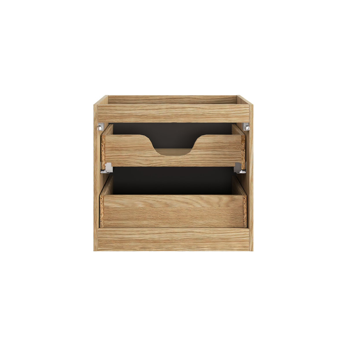 Valamukapp Comad Ocean Black 60 × 57 cm, 2 sahtlit, matt must ja õlitatud tamm
