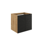 Valamukapp Comad Ocean Black 60 × 57 cm, 2 ust, matt must ja õlitatud tamm