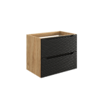 Valamukapp Comad Ocean Black 70 cm, matt must ja õlitatud tamm