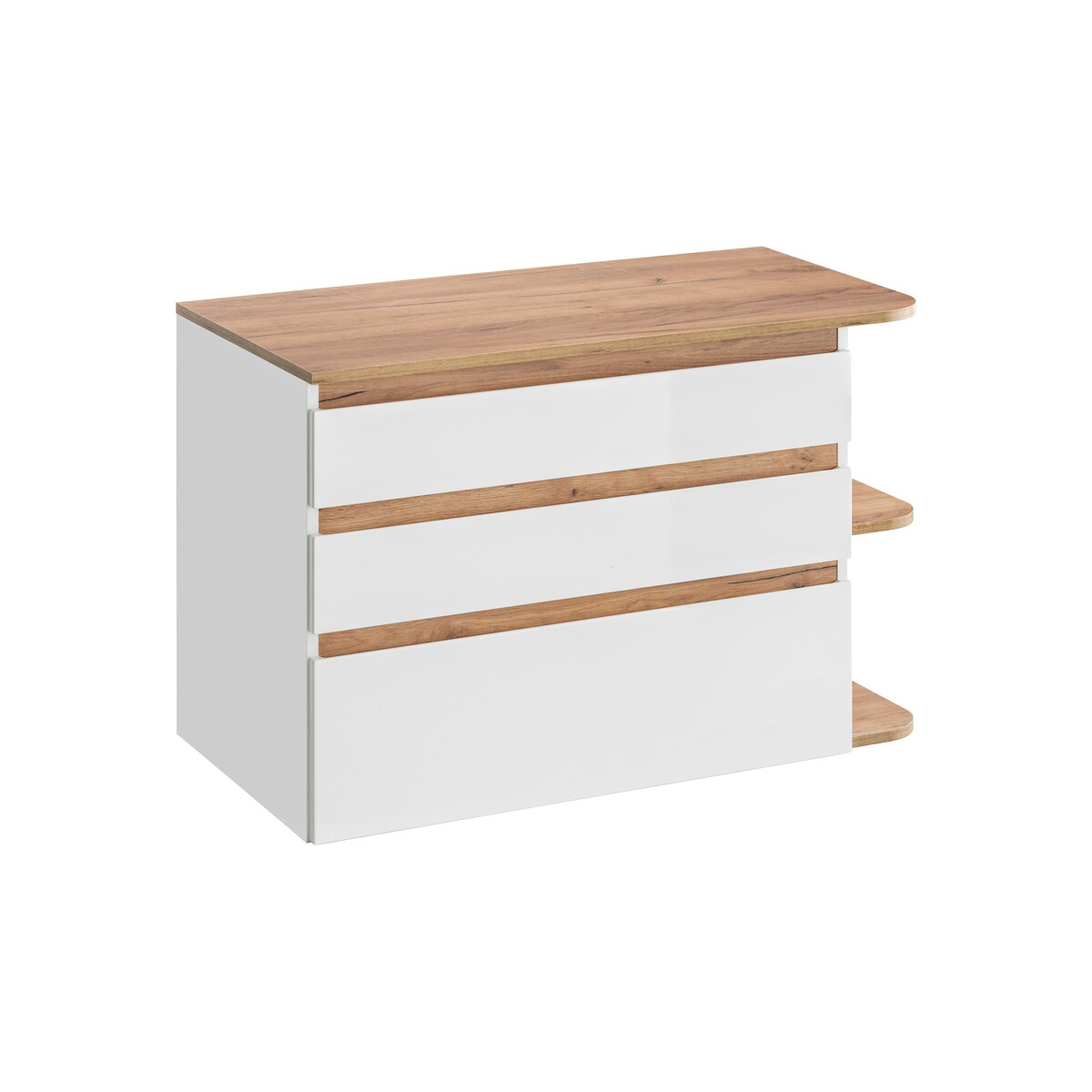 Valamukapp Comad Platinum 94 cm, valge ja Craft-tamm