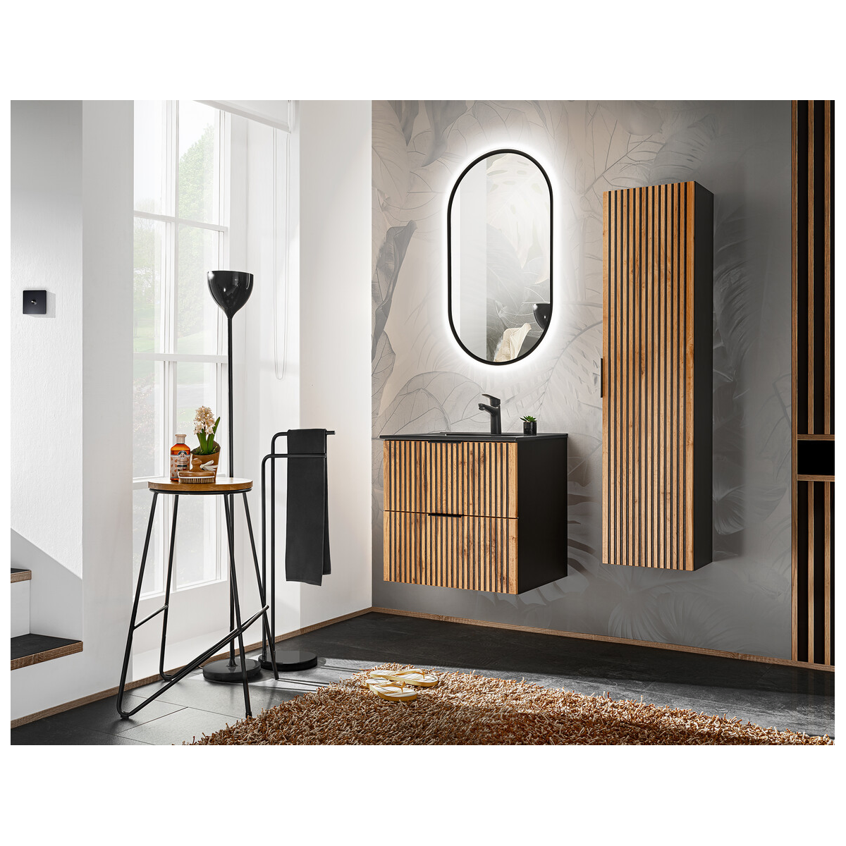 Valamukapp Comad Xilo 60 cm, Wotani tamm ja hall kivi