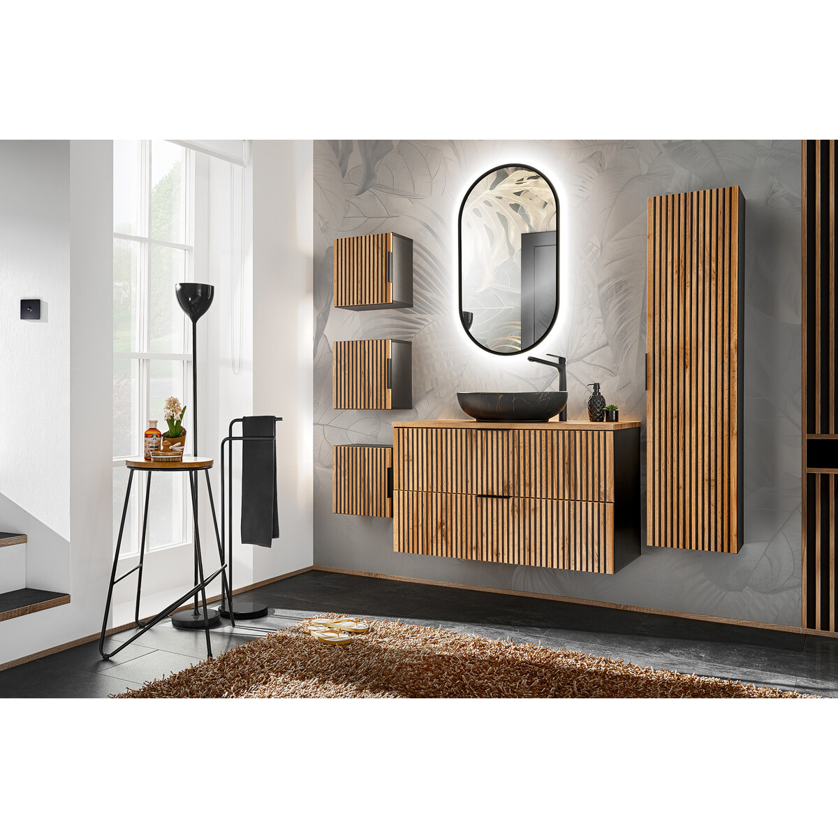 Valamukapp Comad Xilo 80 cm, Wotani tamm ja hall kivi