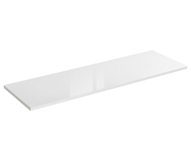 Vannitoa töötasapind Comad CAPRI WHITE 141 × 46 × 2,5 cm, läikiv valge ja Craft-tamm