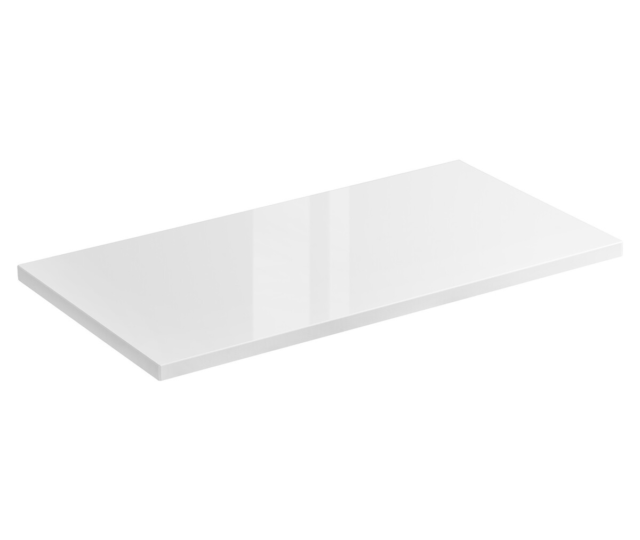 Vannitoa töötasapind Comad CAPRI WHITE 61 × 46 × 2,5 cm, läikiv valge ja Craft-tamm