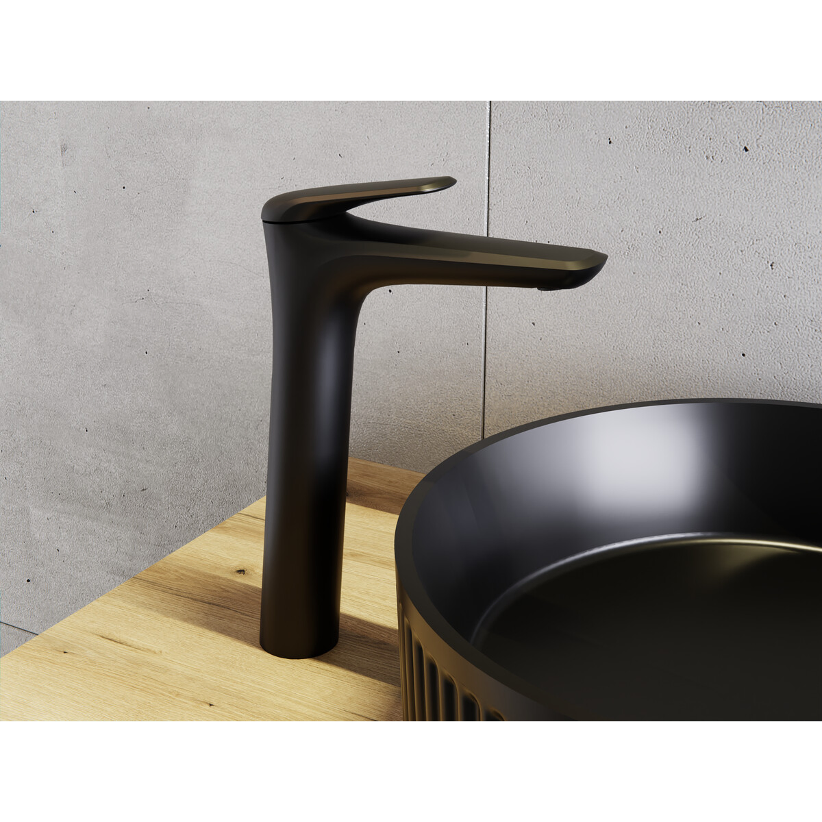 Vannitoa töötasapind Comad Countertop Tall Taps 5 × 19 × 29 cm, matt must