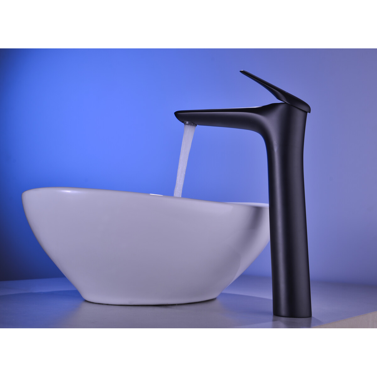 Vannitoa töötasapind Comad Countertop Tall Taps 5 × 19 × 29 cm, matt must