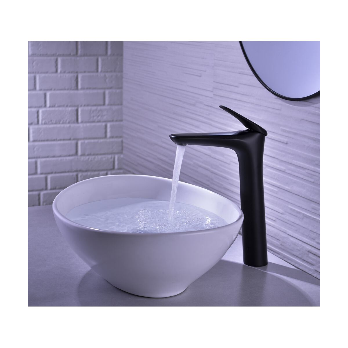 Vannitoa töötasapind Comad Countertop Tall Taps 5 × 19 × 29 cm, matt must